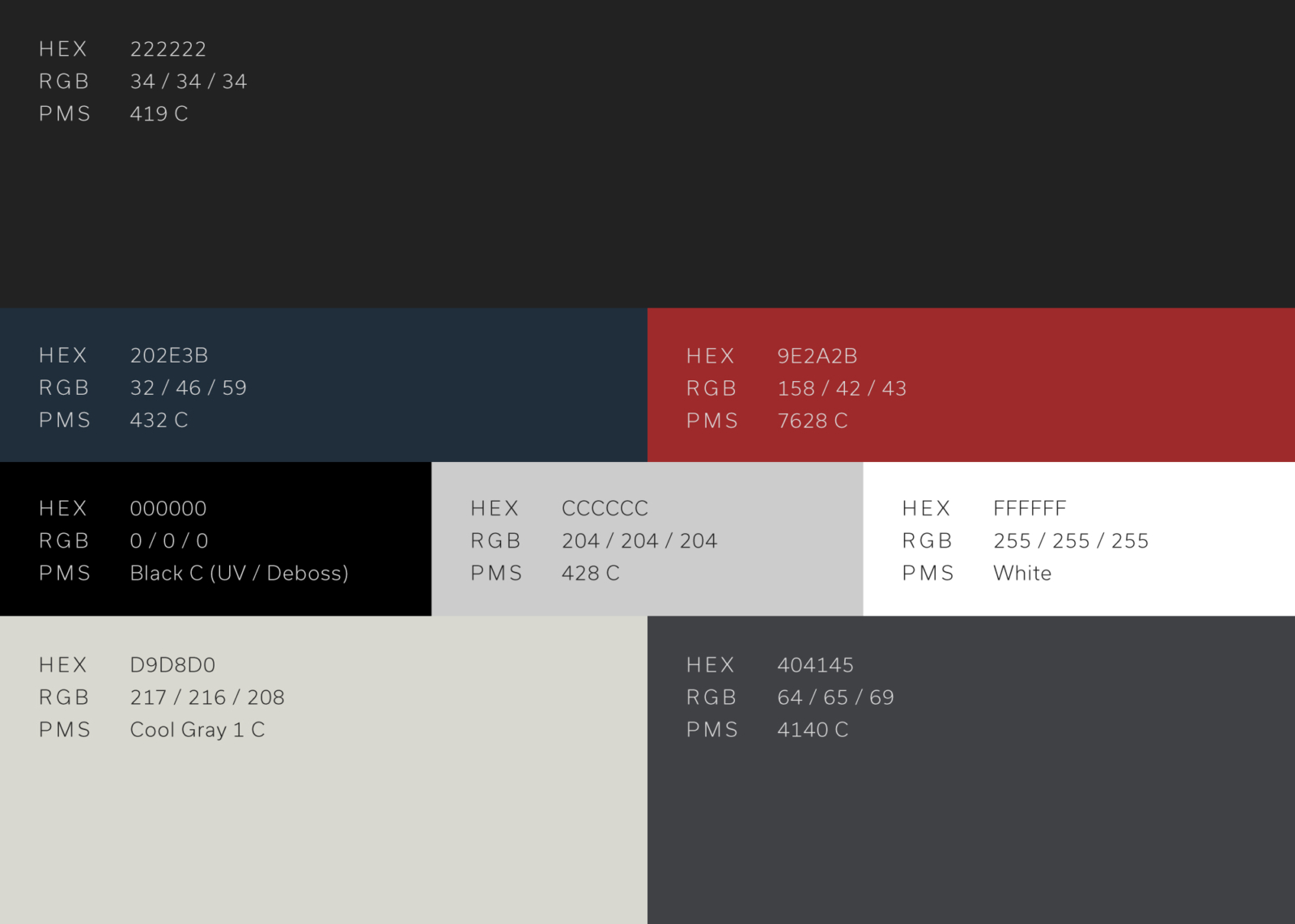 Between by Status brand identity color palette