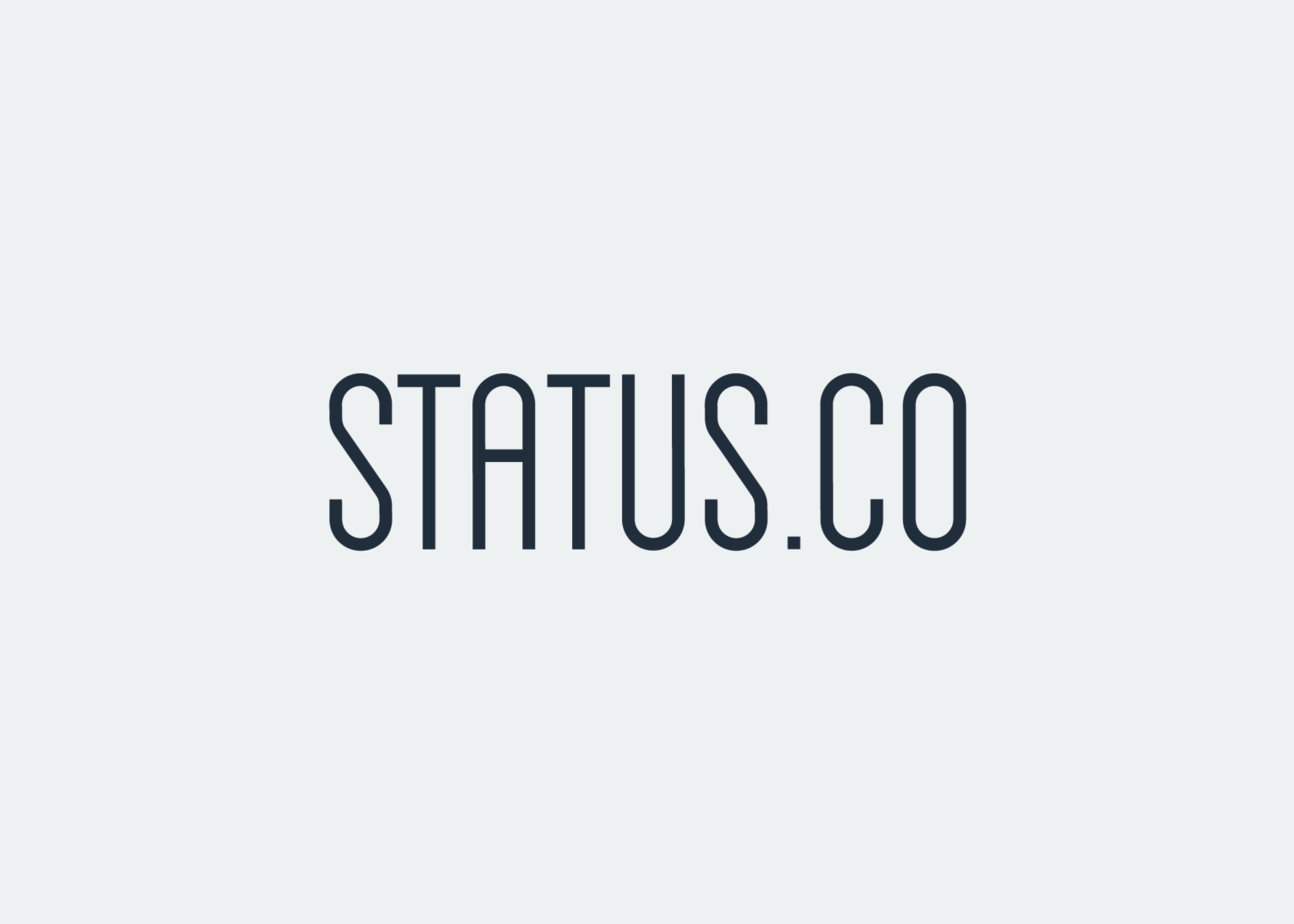 Status.co Logo in blue on white